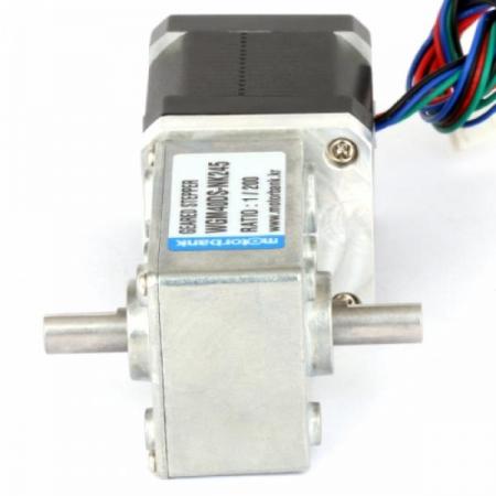 디바이스마트,기계/제어/로봇/모터 > 모터드라이버 > 스텝모터 드라이버 > 브랜드(모터뱅크) 스텝모터 드라이버,MotorBank,웜기어 스테핑모터 WGM40DS-NK245 양축샤프트,소형 웜감속 기어 스테핑모터 / 2상 바이폴라 양축샤프트 올메탈기어 볼베어링 자동화기기