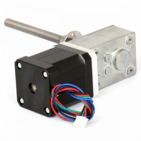 디바이스마트,기계/제어/로봇/모터 > 모터드라이버 > 스텝모터 드라이버 > 브랜드(모터뱅크) 스텝모터 드라이버,MotorBank,웜기어 리니어 스테핑모터 LM-WGM40-NK245,소형 웜감속기 리니어 스테핑모터 / 2상 바이폴라 메탈기어 M8 스크류