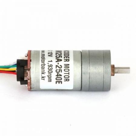 디바이스마트,기계/제어/로봇/모터 > 모터류 > BLDC모터 > BLDC모터,MotorBank,[납기2주]25mm 2상 소형 DC 감속기어 엔코더모터 GM25A-2540E-1260 DC12V,소형DC모터 Ø25mm 감속기 DC12V 의료용 로봇 / 반도체 / 정밀기기