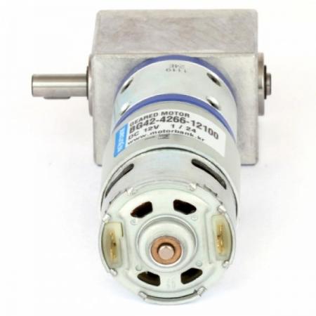 디바이스마트,기계/제어/로봇/모터 > 모터류 > DC기어드모터 > 일반기어,MotorBank,베벨기어드모터 BG42-4266-12100 DC12V 유성기어모터,DC12V 100W 강력형 Right Angle 베벨기어모터 / 지름42mm / 올메탈 유성기어모터