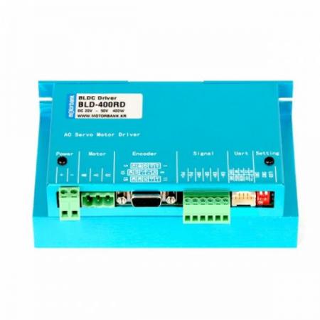 디바이스마트,기계/제어/로봇/모터 > 모터드라이버 > BLDC모터 드라이버 > 500W 이하 BLDC 모터드라이버,MotorBank,BLDC모터 드라이버 BLD-400R4 RS485통신규격 500W,32비트 dsp칩 사용 / 위치모드 커맨드 펄스 / 방향 직교 펄스 신호