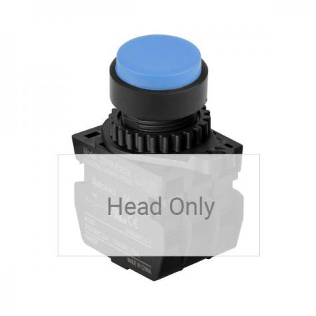 디바이스마트,스위치/부저/전기부품 > 산업용 스위치/제어 기기 > 제어/안전 스위치 > 누름버튼 스위치(25파이 이상),(주)오토닉스,Ø22/25 누름버튼 스위치 S2PR-E1B,취부경 Ø22/25 누름버튼스위치 / 외형:원형 / 버튼형태:[비조광형] 버튼돌출형 / 색상:청색 / 화살표방향:일반 / 접점블록:없음 / LED블록:없음 / 신형 접점블록