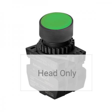 디바이스마트,스위치/부저/전기부품 > 산업용 스위치/제어 기기 > 제어/안전 스위치 > 누름버튼 스위치(25파이 이상),(주)오토닉스,Ø22/25 누름버튼 스위치 S2PR-P1G,취부경 Ø22/25 누름버튼스위치 / 외형:원형 / 버튼형태:[비조광형] 돌출형 / 색상:녹색 / 화살표방향:일반 / 접점블록:없음 / LED블록:없음 / 신형 접점블록