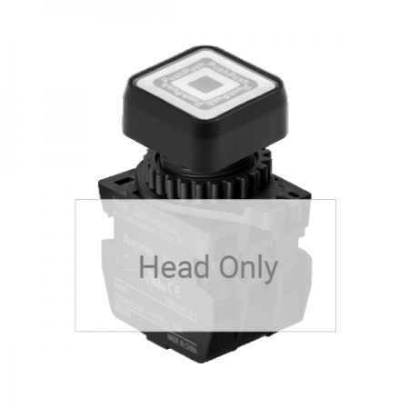 디바이스마트,스위치/부저/전기부품 > 산업용 스위치/제어 기기 > 제어/안전 스위치 > 누름버튼 스위치(25파이 이상),(주)오토닉스,Ø22/25 누름버튼 스위치 S2PRS-P3W,취부경 Ø22/25 누름버튼스위치 / 외형:정사각형 / 버튼형태:[조광형] 돌출형 / 색상:백색 / 화살표방향:일반 / 접점블록:없음 / LED블록:없음 / 신형 접점블록