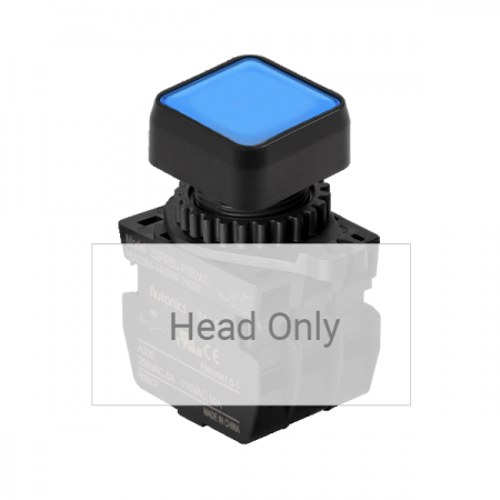 디바이스마트,스위치/부저/전기부품 > 산업용 스위치/제어 기기 > 제어/안전 스위치 > 누름버튼 스위치(25파이 이상),(주)오토닉스,Ø22/25 누름버튼 스위치 S2PRSU-P3B,취부경 Ø22/25 누름버튼스위치 / 외형:정사각형 / 버튼형태:[조광형] 돌출형 / 색상:청색 / 화살표방향:일반 / 접점블록:없음 / LED블록:없음 / 신형 접점블록