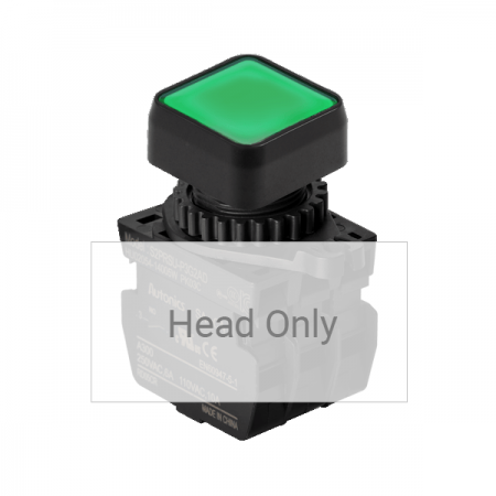 디바이스마트,스위치/부저/전기부품 > 산업용 스위치/제어 기기 > 제어/안전 스위치 > 누름버튼 스위치(25파이 이상),(주)오토닉스,Ø22/25 누름버튼 스위치 S2PRSU-P3G,취부경 Ø22/25 누름버튼스위치 / 외형:정사각형 / 버튼형태:[조광형] 돌출형 / 색상:녹색 / 화살표방향:일반 / 접점블록:없음 / LED블록:없음 / 신형 접점블록