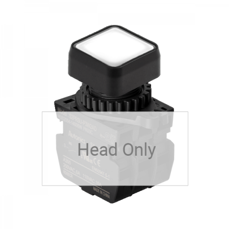 디바이스마트,스위치/부저/전기부품 > 산업용 스위치/제어 기기 > 제어/안전 스위치 > 누름버튼 스위치(25파이 이상),(주)오토닉스,Ø22/25 누름버튼 스위치 S2PRSU-P3W,취부경 Ø22/25 누름버튼스위치 / 외형:정사각형 / 버튼형태:[조광형] 돌출형 / 색상:백색 / 화살표방향:일반 / 접점블록:없음 / LED블록:없음 / 신형 접점블록