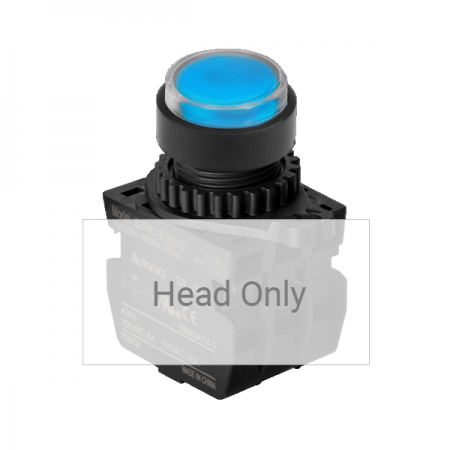 디바이스마트,스위치/부저/전기부품 > 산업용 스위치/제어 기기 > 제어/안전 스위치 > 누름버튼 스위치(25파이 이상),(주)오토닉스,Ø22/25 누름버튼 스위치 S2PRU-E3B,취부경 Ø22/25 누름버튼스위치 / 외형:원형 / 버튼형태:[조광형] 버튼돌출형 / 색상:청색 / 화살표방향:일반 / 접점블록:없음 / LED블록:없음 / 신형 접점블록