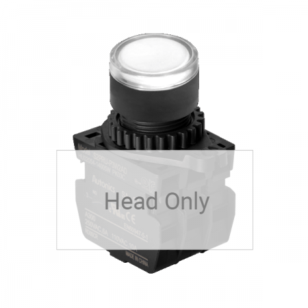 디바이스마트,스위치/부저/전기부품 > 산업용 스위치/제어 기기 > 제어/안전 스위치 > 누름버튼 스위치(25파이 이상),(주)오토닉스,Ø22/25 누름버튼 스위치 S2PRU-P3W,취부경 Ø22/25 누름버튼스위치 / 외형:원형 / 버튼형태:[조광형] 돌출형 / 색상:백색 / 화살표방향:일반 / 접점블록:없음 / LED블록:없음 / 신형 접점블록