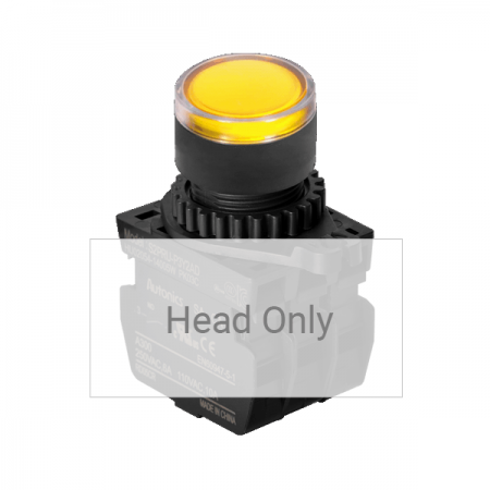 디바이스마트,스위치/부저/전기부품 > 산업용 스위치/제어 기기 > 제어/안전 스위치 > 누름버튼 스위치(25파이 이상),(주)오토닉스,Ø22/25 누름버튼 스위치 S2PRU-P3Y,취부경 Ø22/25 누름버튼스위치 / 외형:원형 / 버튼형태:[조광형] 돌출형 / 색상:황색 / 화살표방향:일반 / 접점블록:없음 / LED블록:없음 / 신형 접점블록