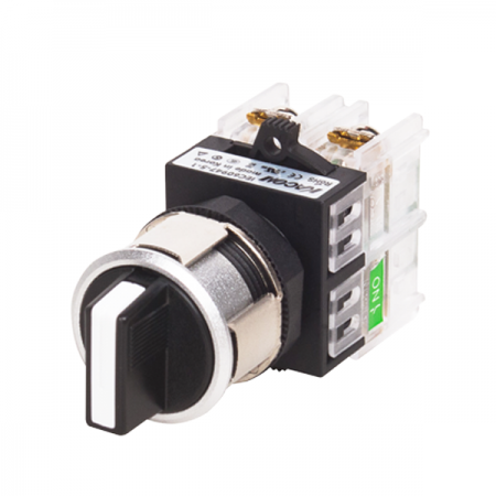 디바이스마트,스위치/부저/전기부품 > 산업용 스위치/제어 기기 > 제어/안전 스위치 > 셀렉터 스위치(25파이 이상),KACON,25파이 3단 양측 자동 단레버 셀렉터 K25F-51-S3LR,ø25 / 비조광 / 3단 양측자동 / 단레버 / 2A / 5가지색 선택