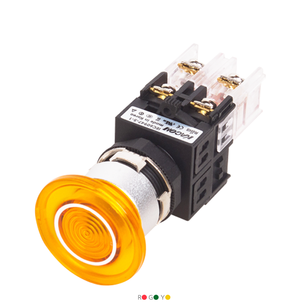 25파이 LED 버섯누름 복귀 K25F-27-N40-AL (40파이버튼)