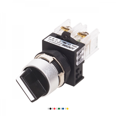 디바이스마트,스위치/부저/전기부품 > 산업용 스위치/제어 기기 > 제어/안전 스위치 > 셀렉터 스위치(25파이 이상),KACON,25파이 2단 자동 단레버 셀렉터 K25F-41-S2R-AL,ø25 / 비조광 / 2단 우측자동 / 단레버 / 1A / 5가지색 선택