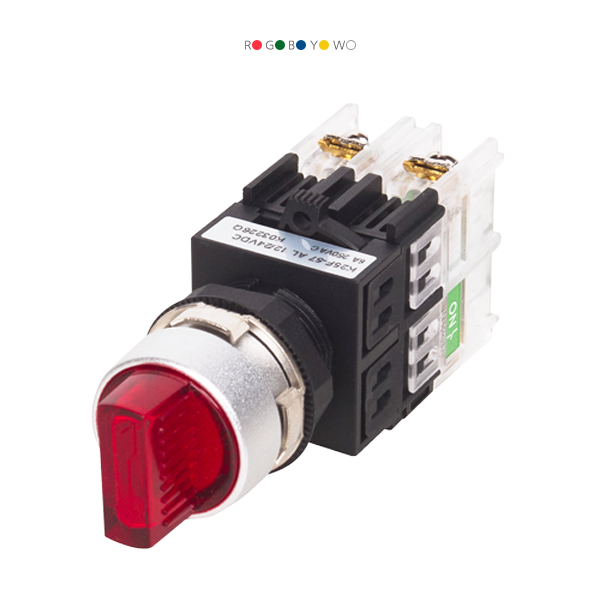 25파이 LED 3단좌측 자동단레버 셀렉터 K25F-57-S3L-AL