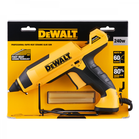 디바이스마트,수공구/전자공구/전동공구 > 전동/엔진공구 > 히터건/글루건 > 글루건(핫멜트건),디월트,전문가용 급속 히팅 글루건 DWHT75098 (240W),사이즈 250 x 180 x 45 mm / 무게 0.4Kg / 이중 온도 설정으로 고온,저온작업 가능