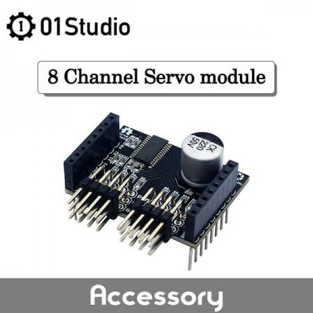 디바이스마트,오픈소스/코딩교육 > 라떼판다/비글본/기타,01Studio,pyAI-MV4용 8채널 서보모터 드라이버 모듈 [MV4 SERVO-PCA9685],pyAI-MV4 개발보드용 I2C 8채널 서보모터 드라이버 모듈