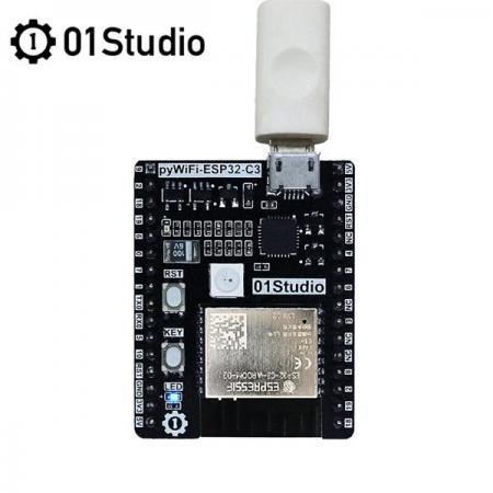 디바이스마트,오픈소스/코딩교육 > 파이썬/IoT 개발 보드 > ESP32,01Studio,MicroPython ESP32-C3 무선통신 개발보드 [pyWiFi-ESP32-C3],ESP32-C3를 탑재한 MicroPython 와이파이 블루투스 개발보드