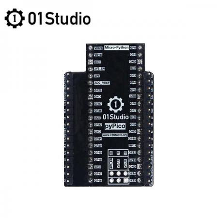 디바이스마트,오픈소스/코딩교육 > 파이썬/IoT 개발 보드 > RP2040/RP2350,01Studio,MicroPython 라즈베리파이 피코용 어댑터 보드 [pyPico Adapter],라즈베리파이 피코를 pyBase에 장착하기 위한 어댑터 보드