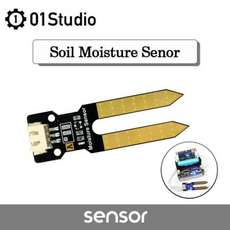 디바이스마트,MCU보드/전자키트 > 센서모듈 > 온도/습도 > 토양수분(토양습도)센서,01Studio,pyBase용 토양습도센서 모듈 [Base MOISTURE],pyBase에서 사용 가능한 토양습도 측정 센서 모듈