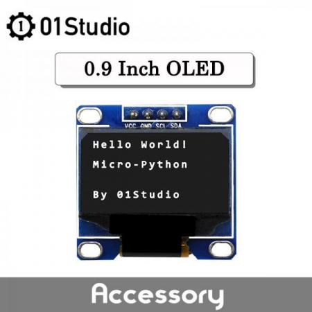 디바이스마트,LED/LCD > LCD 캐릭터/그래픽 > 그래픽 OLED,01Studio,pyBase용 0.9인치 OLED 화이트 모듈 [Base OLED-0.9W],pyBase에서 사용 가능한 I2C 128x160 LCD 모듈