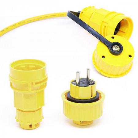 디바이스마트,커넥터/PCB > 산업/의료/방수 커넥터 > 산업용 커넥터,스마트앤컴퍼니,방수 커넥터 (콘센트+플러그) 검정,건설현장, 공장, 가정에서 침수로 인한 감전 및 누전사고 걱정없이 사용할 수 있는 방수 커넥터 / 일반 220V 전원 제품과 연결하여 편리하게 사용 가능