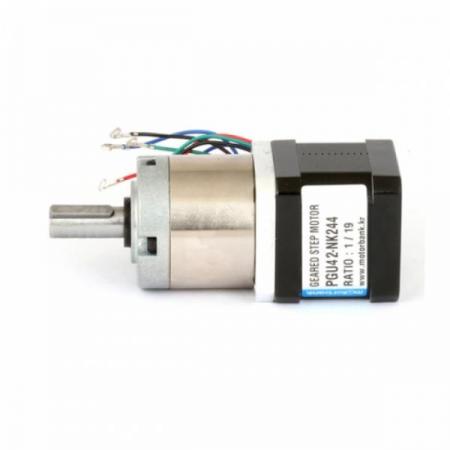 디바이스마트,기계/제어/로봇/모터 > 모터드라이버 > 모션 컨트롤러 > 스텝모터+드라이버,MotorBank,초저소음43.6dB 기어드스테핑모터 PGU42-NK244 감속비 1:19 2상 유성기어스테핑모터/유니폴라,백래쉬3.0도 1.5 개선 / 2.2A 마이크로스텝 스테핑모터 드라이버 / 고성능 스텝모터 1축 컨트롤러 / 홀딩토크 0.38, 모터 최대속도 900rpm/min / 모터길이 40mm,볼베어링 Nema17 2상 유니폴라 기어드 스테핑모터