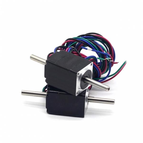 20각 28mm 0.14Kgf.cm 바이폴라 스텝모터 NK806D28 2상 1.8도 더블샤프트