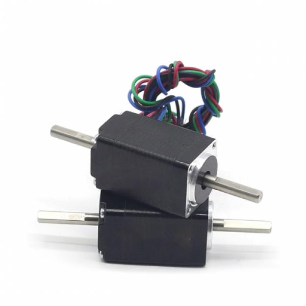 20각 34mm 0.18Kgf.cm 바이폴라 스텝모터 NK806D34 2상 1.8도 더블샤프트