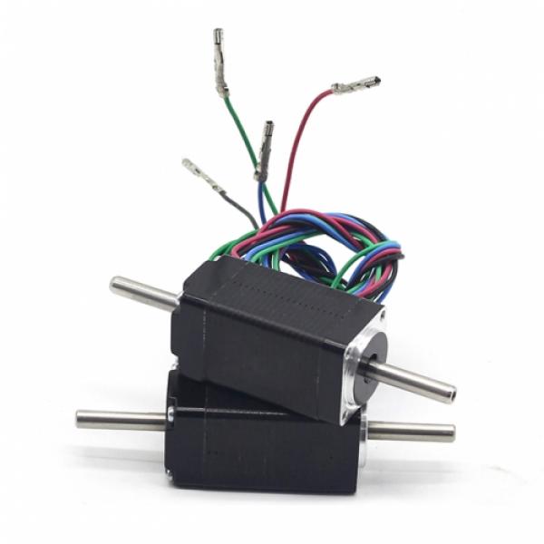 20각 40mm 0.26Kgf.cm 바이폴라 스텝모터 NK806D40 2상 1.8도 더블샤프트