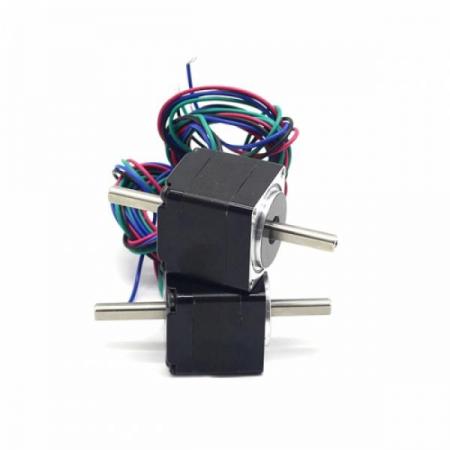 디바이스마트,기계/제어/로봇/모터 > 모터드라이버 > 스텝모터 드라이버 > 브랜드(모터뱅크) 스텝모터 드라이버,MotorBank,28각 28mm 0.45Kgf.cm 바이폴라 스텝모터 NK1106D28 2상 1.8도 더블샤프트,전압 2.52V 전류 0.6A 저항 4.2 모터길이 28mm 모터중량 90g