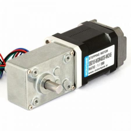 디바이스마트,기계/제어/로봇/모터 > 모터드라이버 > 스텝모터 드라이버 > 브랜드(모터뱅크) 스텝모터 드라이버,MotorBank,웜기어 스텝모터 SBD10-WGM40DS-NK245 스텝모터드라이브 일체형 더블샤프트,감속비 : 1/17 1/31 1/50 1/100 1/200 1/290 / 무게 : 약 600g