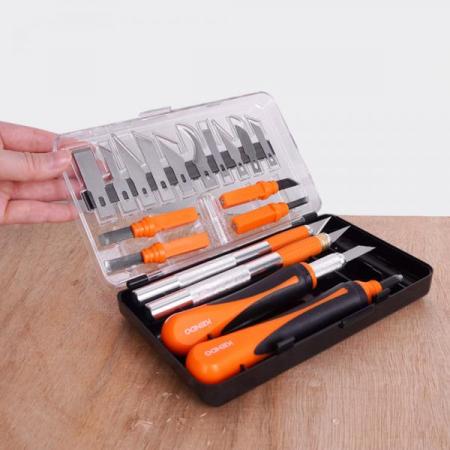 디바이스마트,수공구/전자공구/전동공구 > 작업공구 > 절단/컷터류 > 칼/칼날,KENDO,켄도 정밀 조각도 세트 22P [K80206],아트 조각끌 목공 공예칼, 정밀 조각도