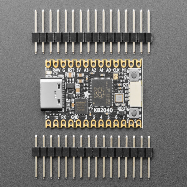 디바이스마트,오픈소스/코딩교육 > 파이썬/IoT 개발 보드 > RP2040/RP2350,Adafruit,Adafruit KB2040 - RP2040 Kee Boar Driver [ada-5302],Keebs용 드라이버 / RP2040 기반 듀얼 ARM Cortex-M0+ @ 125MHz / 3.3V logic / 264 KB RAM