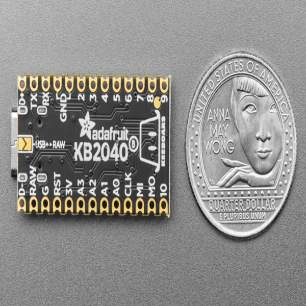 디바이스마트,오픈소스/코딩교육 > 파이썬/IoT 개발 보드 > RP2040/RP2350,Adafruit,Adafruit KB2040 - RP2040 Kee Boar Driver [ada-5302],Keebs용 드라이버 / RP2040 기반 듀얼 ARM Cortex-M0+ @ 125MHz / 3.3V logic / 264 KB RAM
