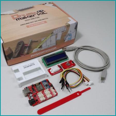 디바이스마트,오픈소스/코딩교육 > 아두이노 > 아두이노 교육용키트,피지컴텍,[ 아두이노 IoT 앱 인벤터 ] 온습도, 조도 측정기 키트,서보모터와 조이스틱과 센서, 모듈을 연결하여 사물인터넷 기능을 학습하는 코딩용 키트