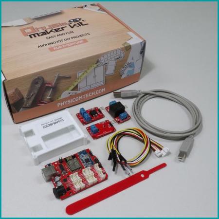 디바이스마트,오픈소스/코딩교육 > 아두이노 > 아두이노 교육용키트,피지컴텍,[ 아두이노 IoT 앱 인벤터 ] 전원 제어기 키트,ON/OFF 전원공급 제어하는 방법으로 센서와 모듈을 연결하여 사물인터넷 기능을 학습하는 코딩용 키트