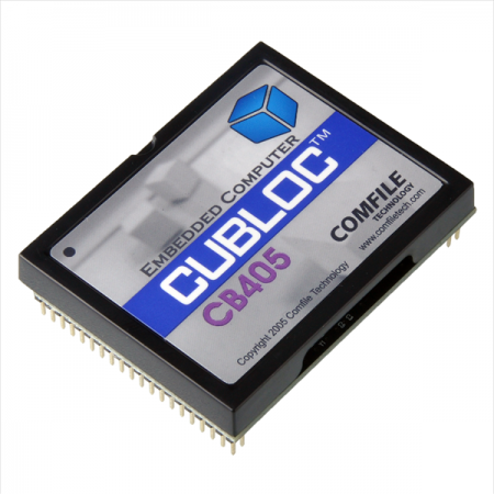 디바이스마트,MCU보드/전자키트 > 인공지능/임베디드/산업용 > PLC,COMFILE TECHNOLOGY,CUBLOC [CB405],PCB에 장착할 수 있는 반도체형 큐블록 코어 제품 / FLASH : 200KB / I/O : 64 / SERIAL : 3