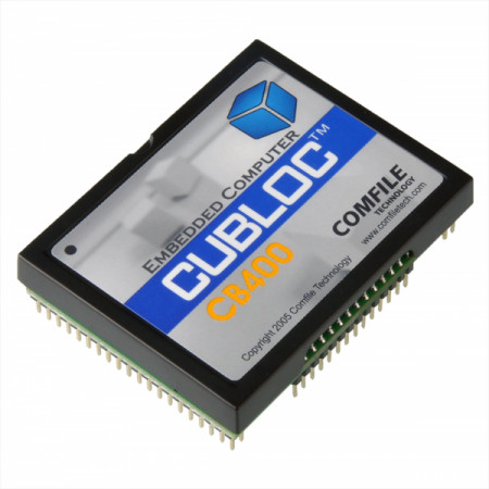 디바이스마트,MCU보드/전자키트 > 인공지능/임베디드/산업용 > PLC,COMFILE TECHNOLOGY,CUBLOC [CB400],PCB에 장착할 수 있는 반도체형 큐블록 코어 제품 / FLASH : 200KB / I/O : 83 / SERIAL : 3