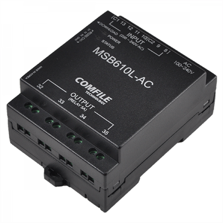 디바이스마트,MCU보드/전자키트 > 인공지능/임베디드/산업용 > PLC,COMFILE TECHNOLOGY,CUBLOC [MSB610L-AC],산업현장에서 바로 응용할 수 있는 형태의 케이스형 CUBLOC 콘트롤러 / 입력 : AC 6점 / 출력 : RELAY 4점 (5A)