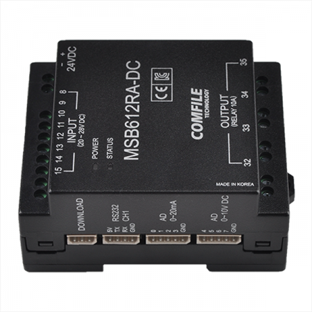 디바이스마트,MCU보드/전자키트 > 인공지능/임베디드/산업용 > PLC,COMFILE TECHNOLOGY,CUBLOC [MSB612RA-DC],산업현장에서 바로 응용할 수 있는 형태의 케이스형 CUBLOC 콘트롤러 / 입력 : DC 8점 / 출력 : RELAY 4점 (10A)