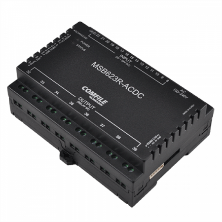 디바이스마트,MCU보드/전자키트 > 인공지능/임베디드/산업용 > PLC,COMFILE TECHNOLOGY,CUBLOC [MSB623R-ACDC],산업현장에서 바로 응용할 수 있는 형태의 케이스형 CUBLOC 콘트롤러 / 입력 : DC 15점 / 출력 : RELAY 8점 (5A)
