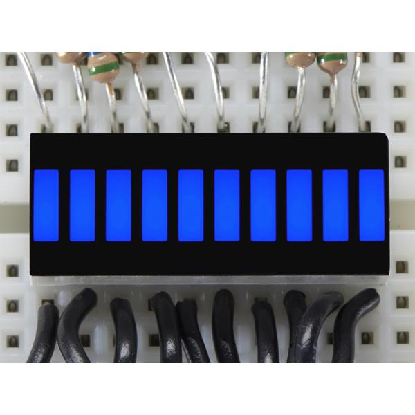 10 Segment Light Bar Graph LED Display - Blue - KWL-R1025BB [ada-1815]