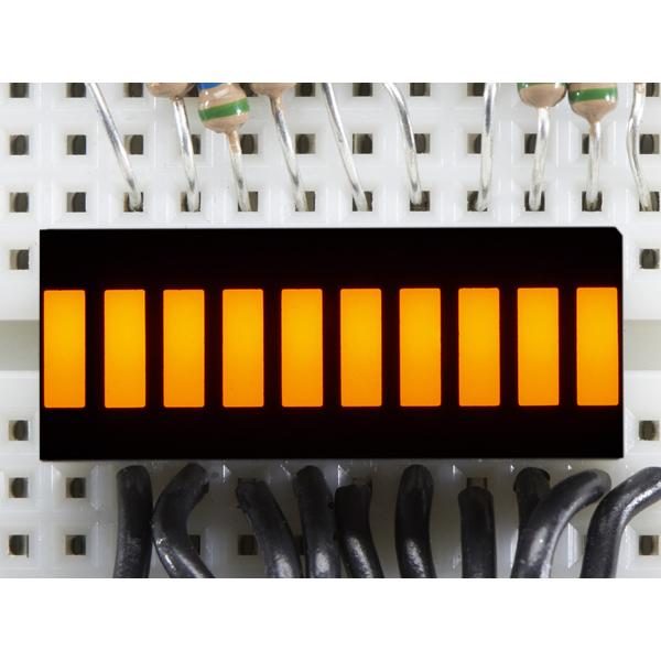 10 Segment Light Bar Graph LED Display - Yellow [ada-1922]