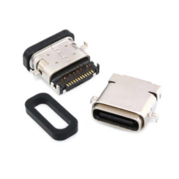 C-TYPE USB 3.1 커넥터 24pin PCB SMT female Right Angle Waterproof 방수 실링 [SZH-SDH007]