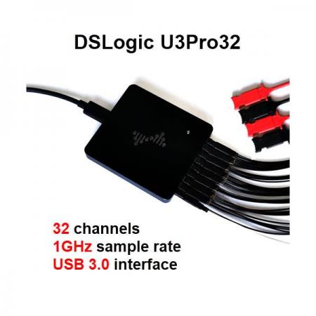 디바이스마트,MCU보드/전자키트 > 개발용 장비 > 아날라이저,DreamSourceLab,DSLogic U3Pro32 USB 로직 아날라이저,로직 아날라이저 / Channels : 32 / Max Sample Rate : 1GHz / Max Sample Depth : 16G stream / 2G buffer / Trigger : 16 stages-protocol trigger / USB 3.0 C타입