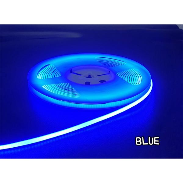 COB LED STRIP 12V, 고밀도 플랙시블 저전력 LED 5mm/5M Reel Blue [SZH-COB003]