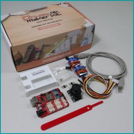 디바이스마트,오픈소스/코딩교육 > 아두이노 > 아두이노 교육용키트,피지컴텍,[ 아두이노 IoT 앱 인벤터 ] 서보모터 조이스틱 제어기 키트,온습도 센서, 조도 센서, LCD 디스플레이와 센서, 모듈을 연결하여 사물인터넷 기능을 학습하는 코딩용 키트