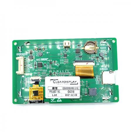 디바이스마트,LED/LCD > LCD COLOR > UART LCD/HMI LCD,클리어디스플레이,4.3인치 CD043M80480I-01C UART LCD MODULE,4.3인치 / 해상도 : 800 x 480 / 터치 방식 : Capacitive touch / MCU : 400MHz SOC Processor / Memory : 128Mbit(16MB)