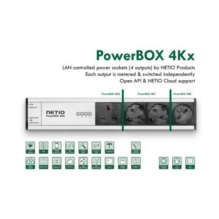 디바이스마트,컴퓨터/모바일/가전 > 가구/사무용품/공구 > 멀티탭/전기용품 > 멀티탭,모리아하이테크,NETIO PowerBOX 4KF (4구 Schuko, LAN) 개별 소켓 전력측정·원격제어·WatchDog,산업용 멀티 콘센트 4구 / 전기 매개변수 측정가능 / 모바일 웹을 통한 원격제어 / 특정시간에 켜고 끄는 스케줄러 기능
