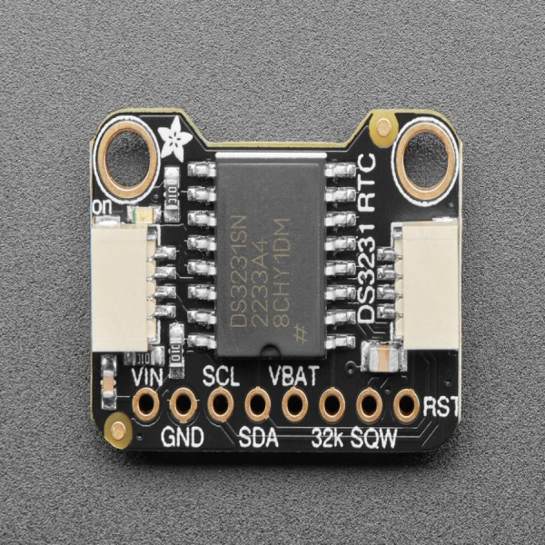 디바이스마트,MCU보드/전자키트 > 버튼/스위치/제어/RTC > RTC/타이머,Adafruit,Adafruit DS3231 Precision RTC - STEMMA QT [ada-5188],DS3231 고정밀  I²C 통합 RTC,TCXO,Crystal 모듈 /  3.3V(Feather/Raspberry Pi) 또는 5V(Arduino/Metro328)와 사용가능